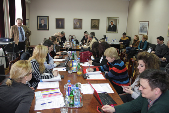 Učesnici predavanja u Rektoratu
