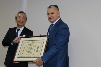 Dean Škrbić Awarded the Commendations from Japan