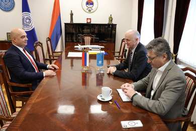 Meeting of the rector Gajanin with Professor Marina