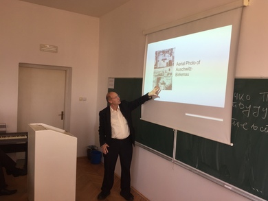 Israeli professor Gideon Greif, chief historian of the Shem Olam Holocaust Institute for Education, Documentation and Research gave a lecture at University of Banja Luka, Faculty of Philosophy 